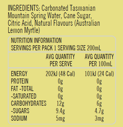 NEW! Lemon Myrtle Soda